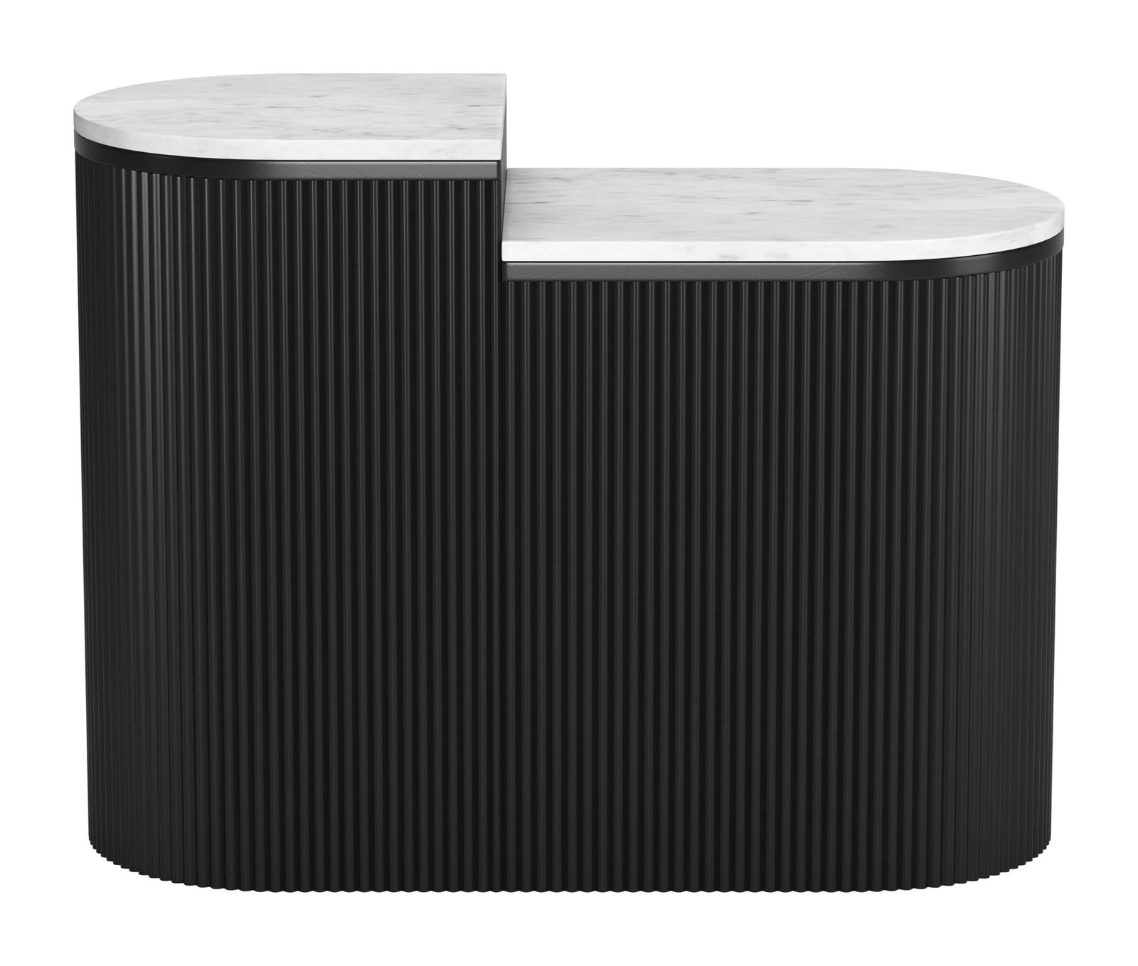 Ormara Side Table Set (2-Piece) White & Black - Image 5