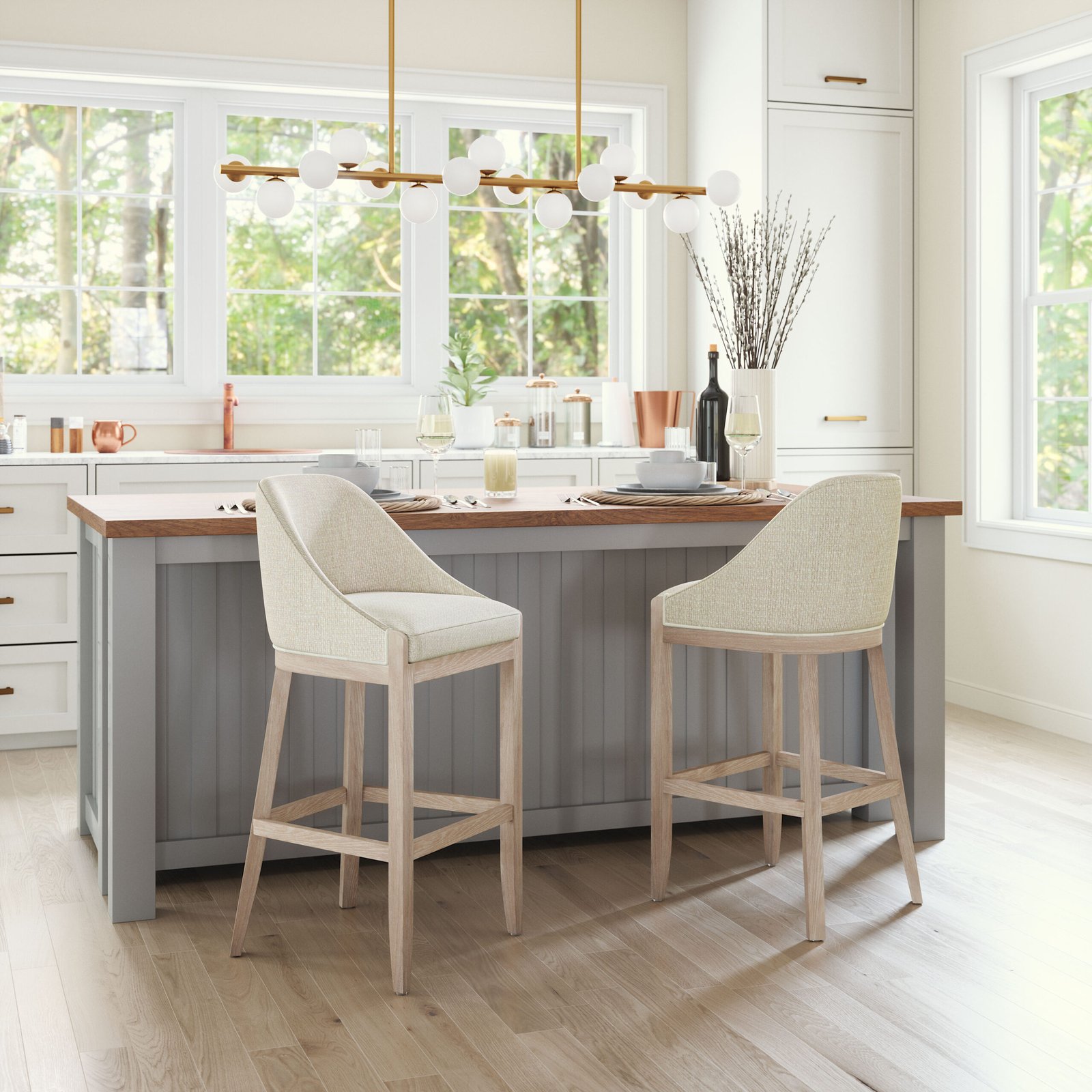 Calmo Barstool Beige - Image 2