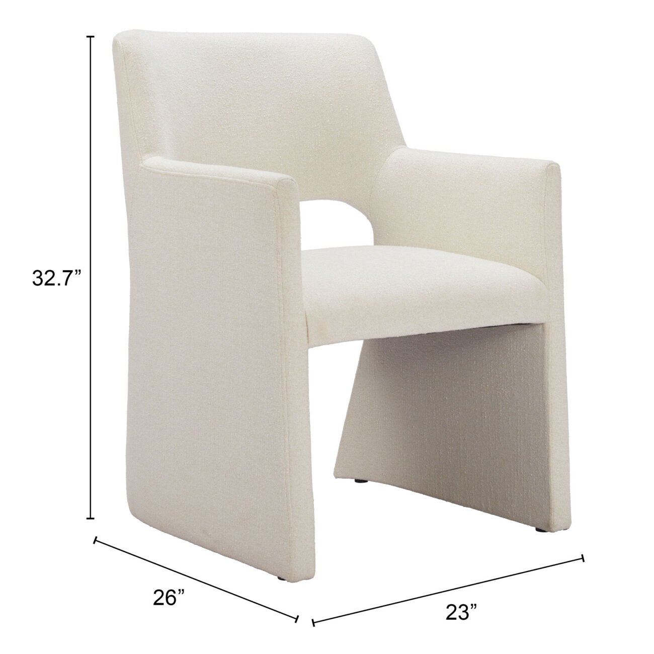 Minet Dining Chair Linen White - Image 10