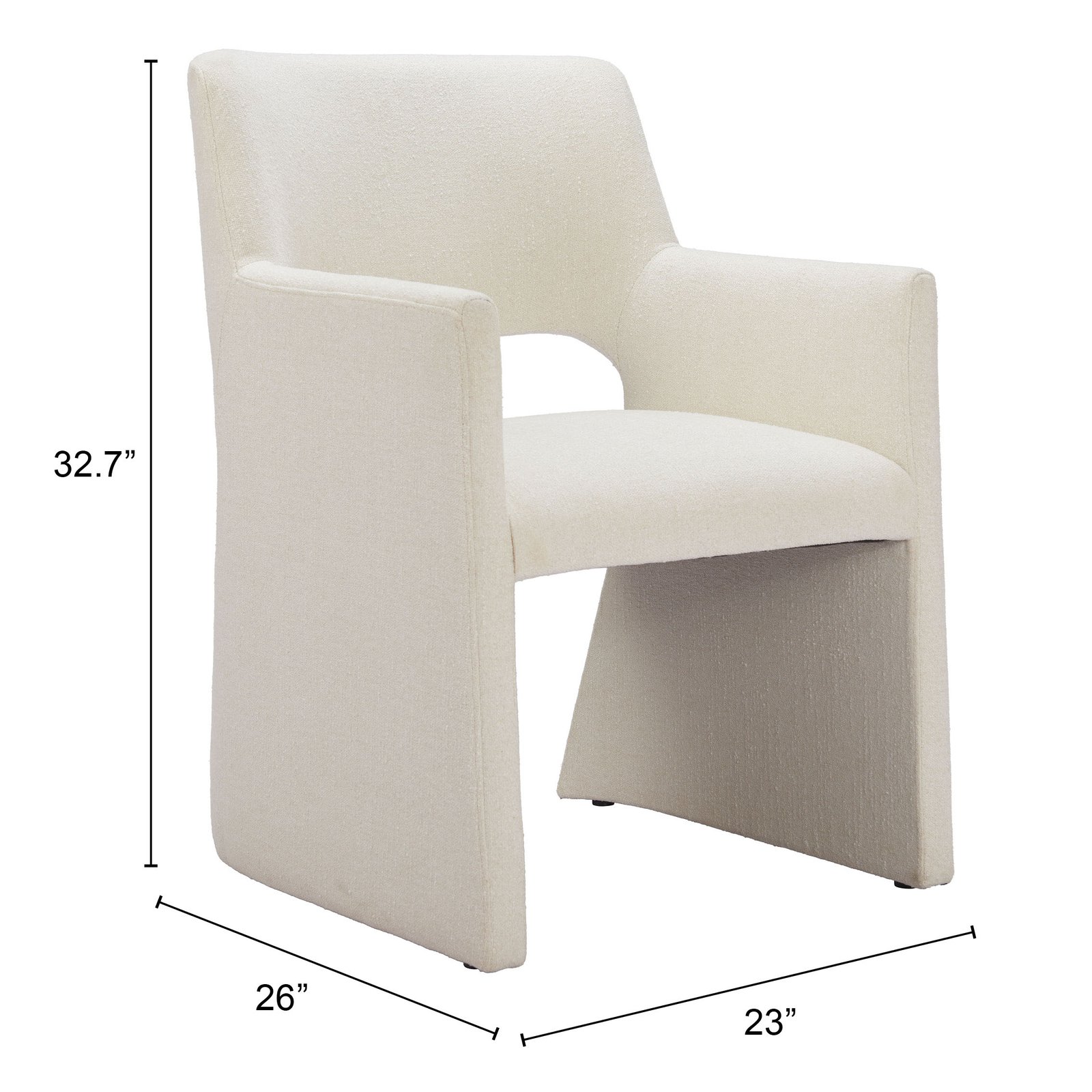 Minet Dining Chair Linen White - Image 10