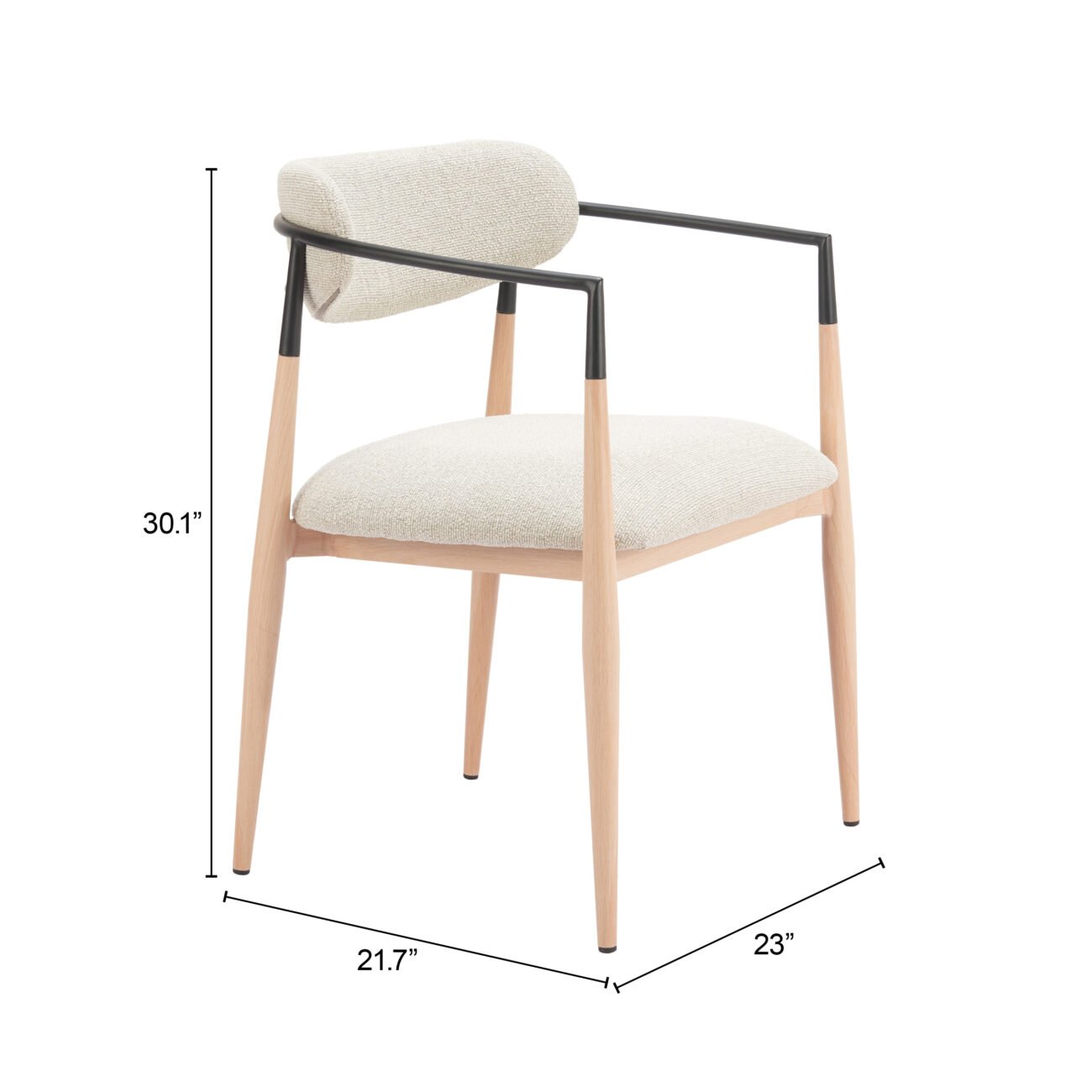 Equinox Dining Chair (Set of 2) Oyster Gray & Natural - Image 11
