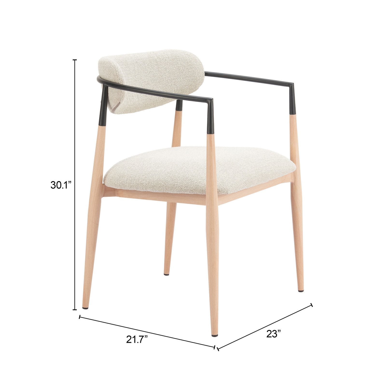 Equinox Dining Chair (Set of 2) Oyster Gray & Natural - Image 11