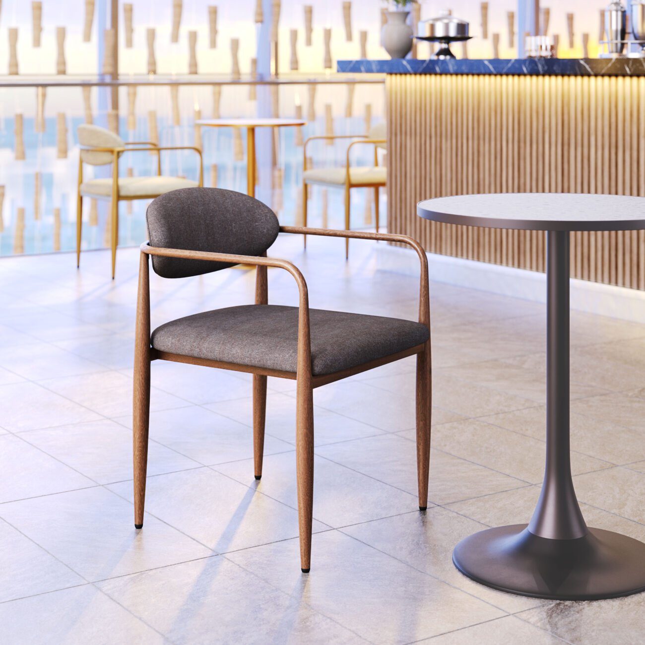 Zens Dining Chair (Set of 2) Truffle Gray - Image 2