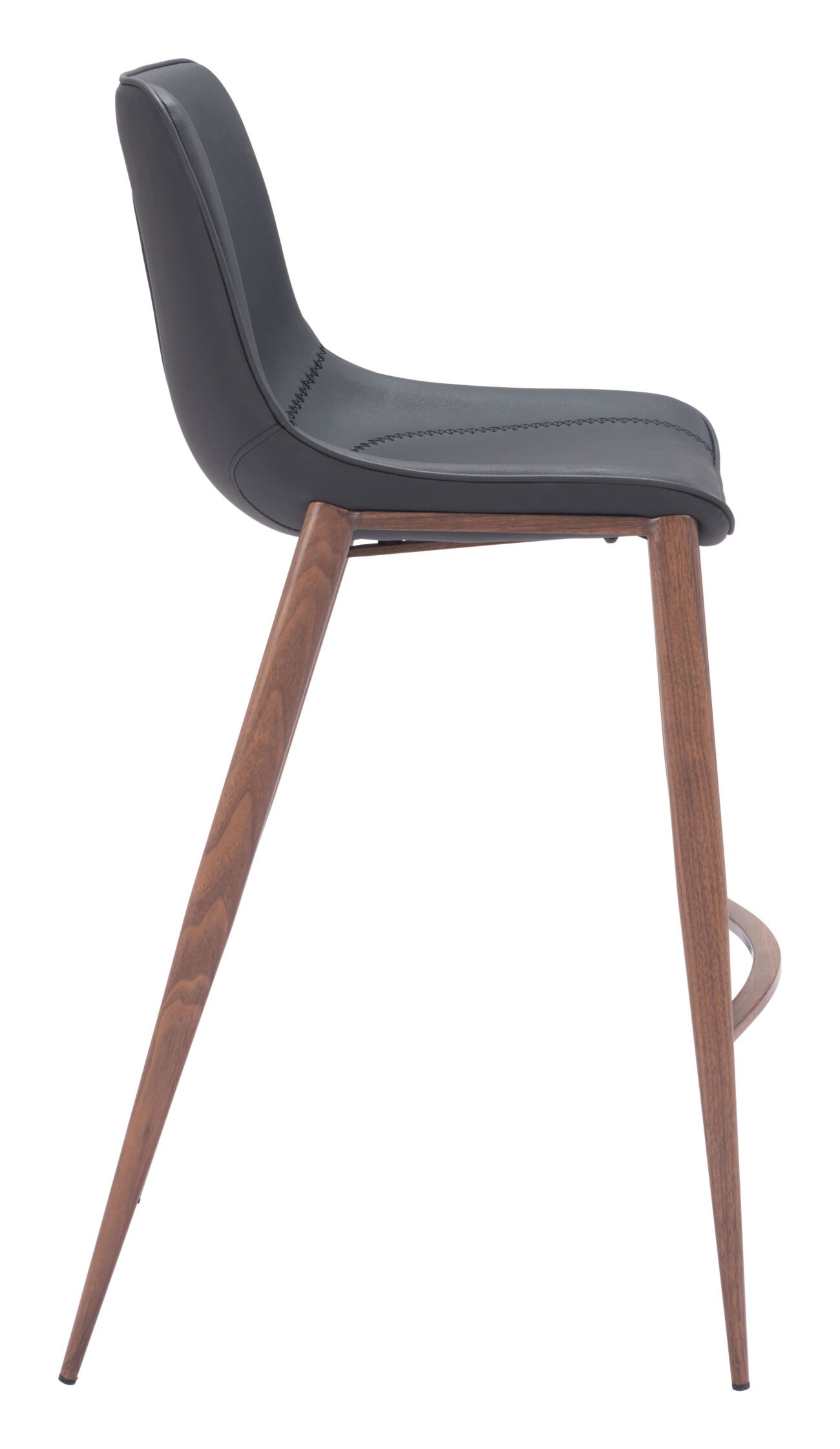 Magnus Barstool (Set of 2) Black & Walnut - Image 3