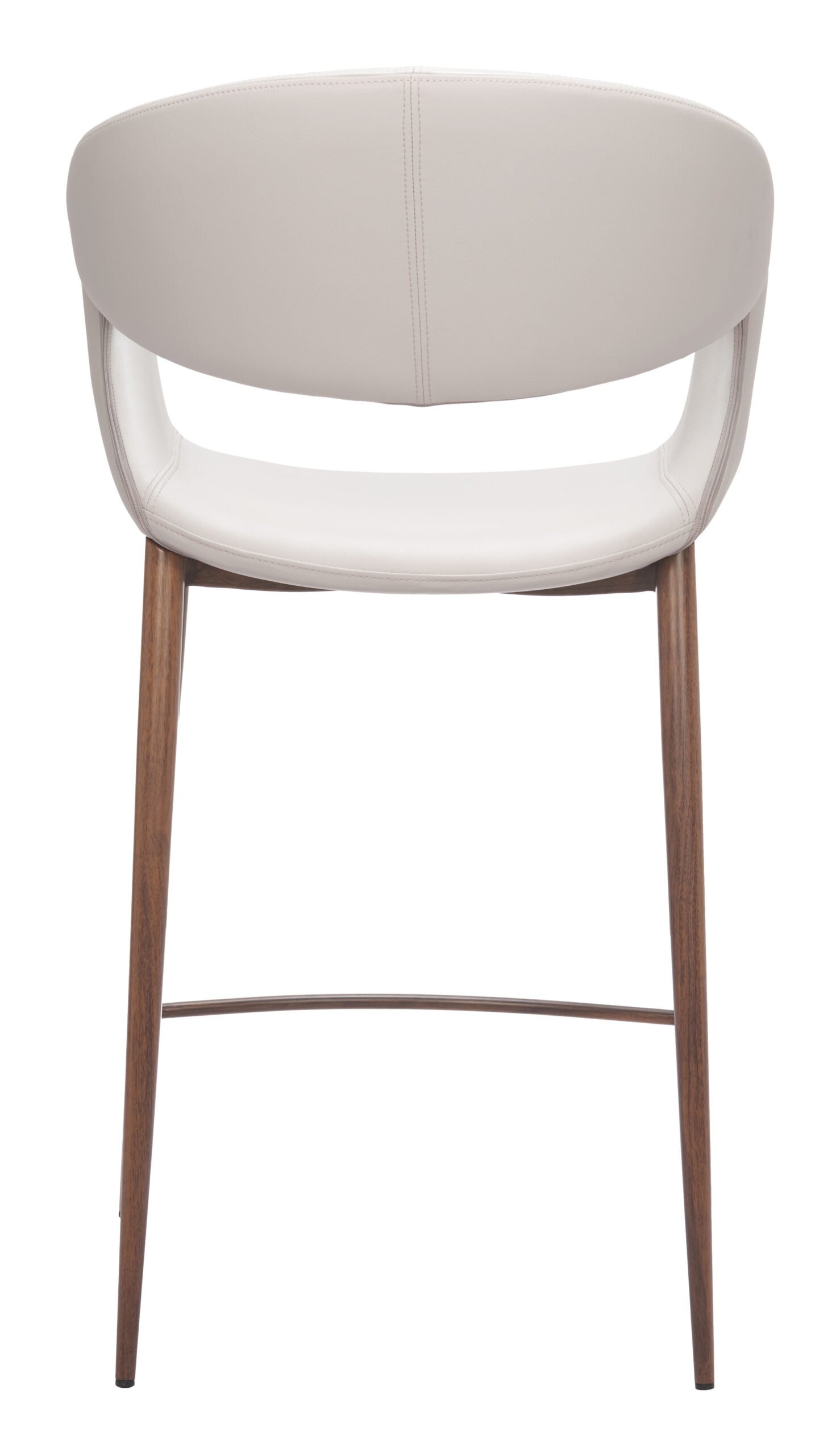 Limay Counter Stool Beige & Walnut - Image 4