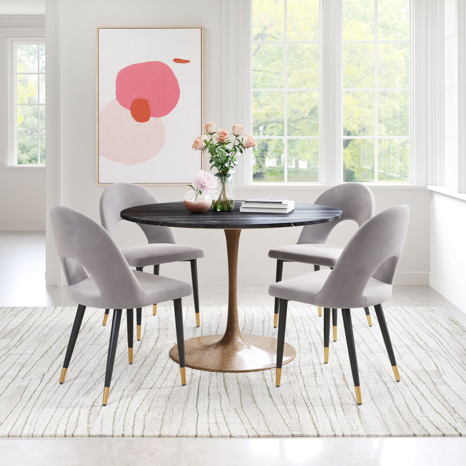 Menlo Dining Chair (Set of 2) Gray - Image 2