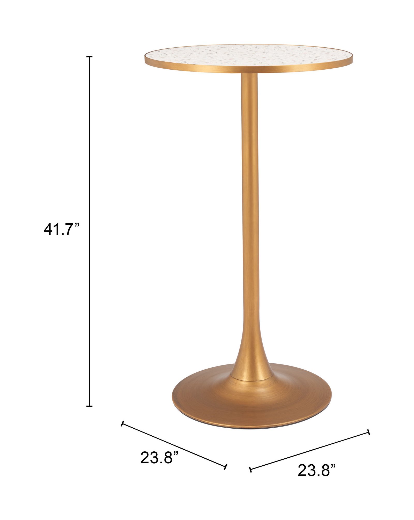 Bite Bar Table Beige & Gold - Image 7