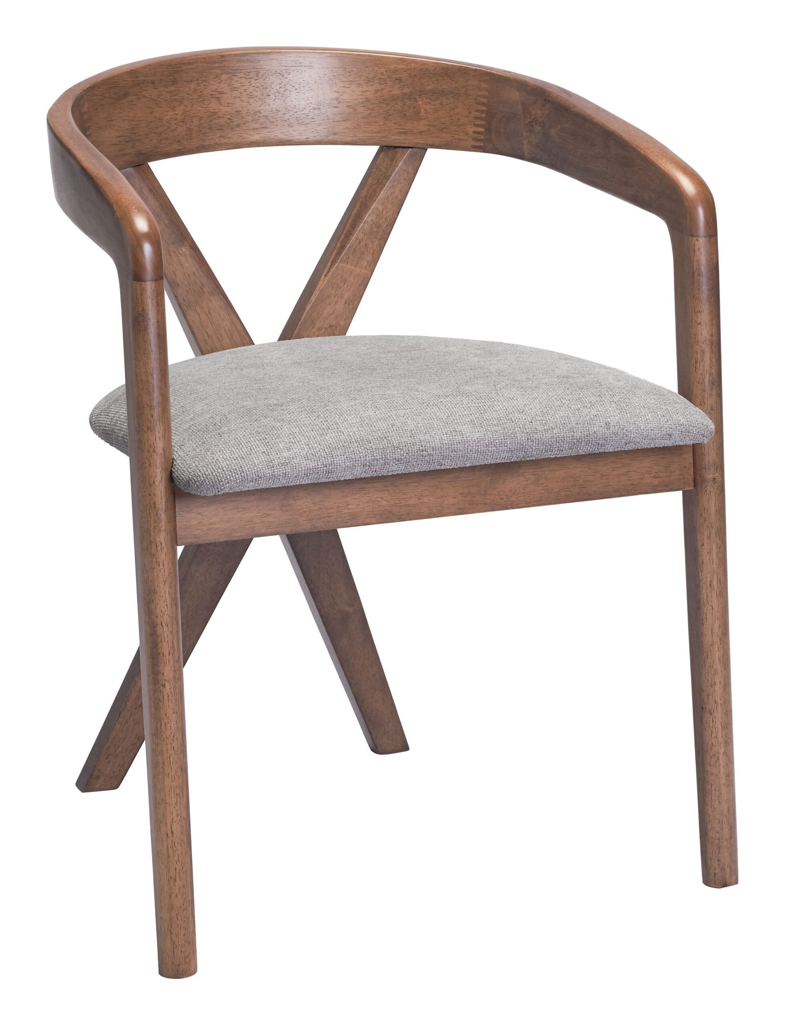 Cairo Dining Chair Dove Gray & Walnut - Image 6