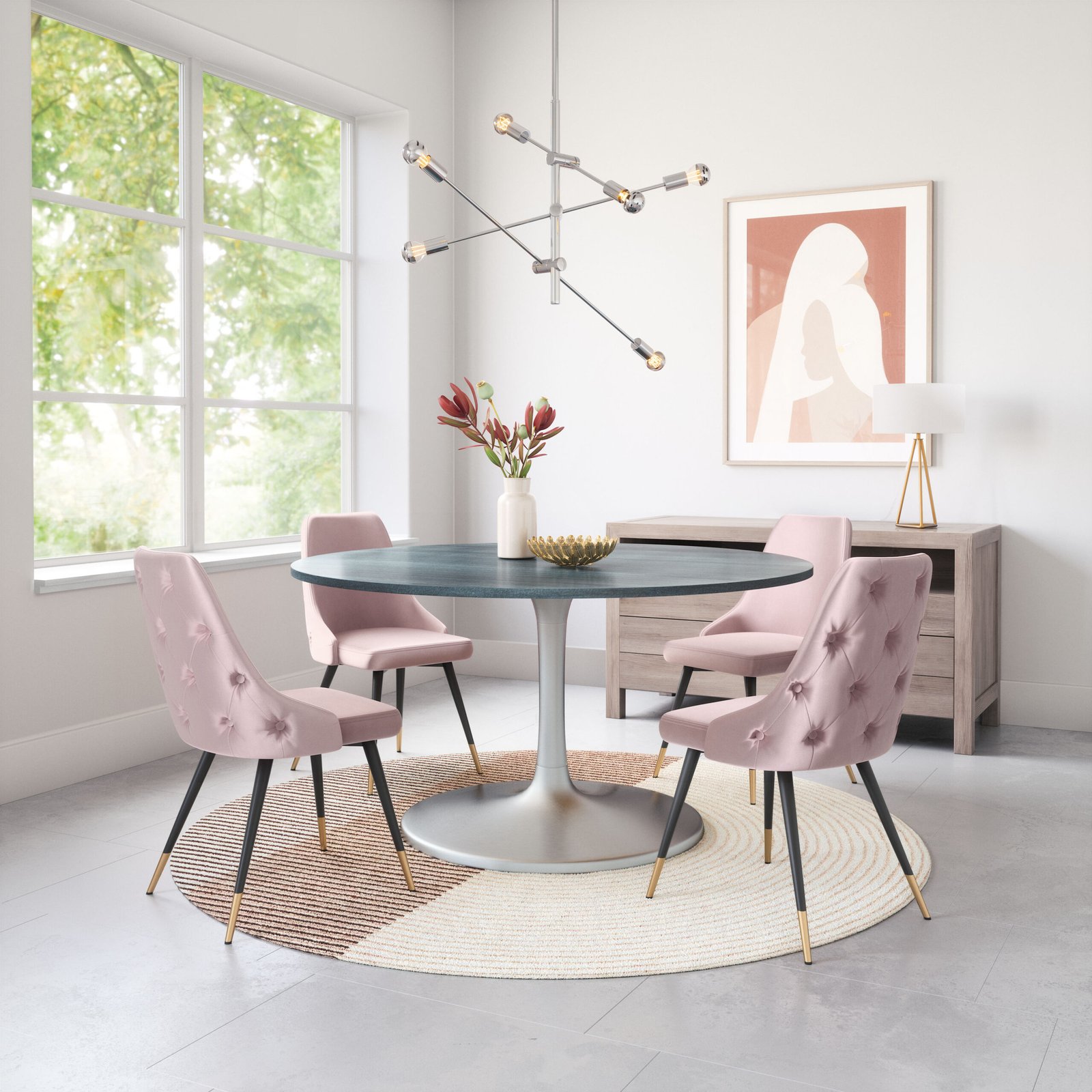 Piccolo Dining Chair (Set of 2) Pink - Image 2