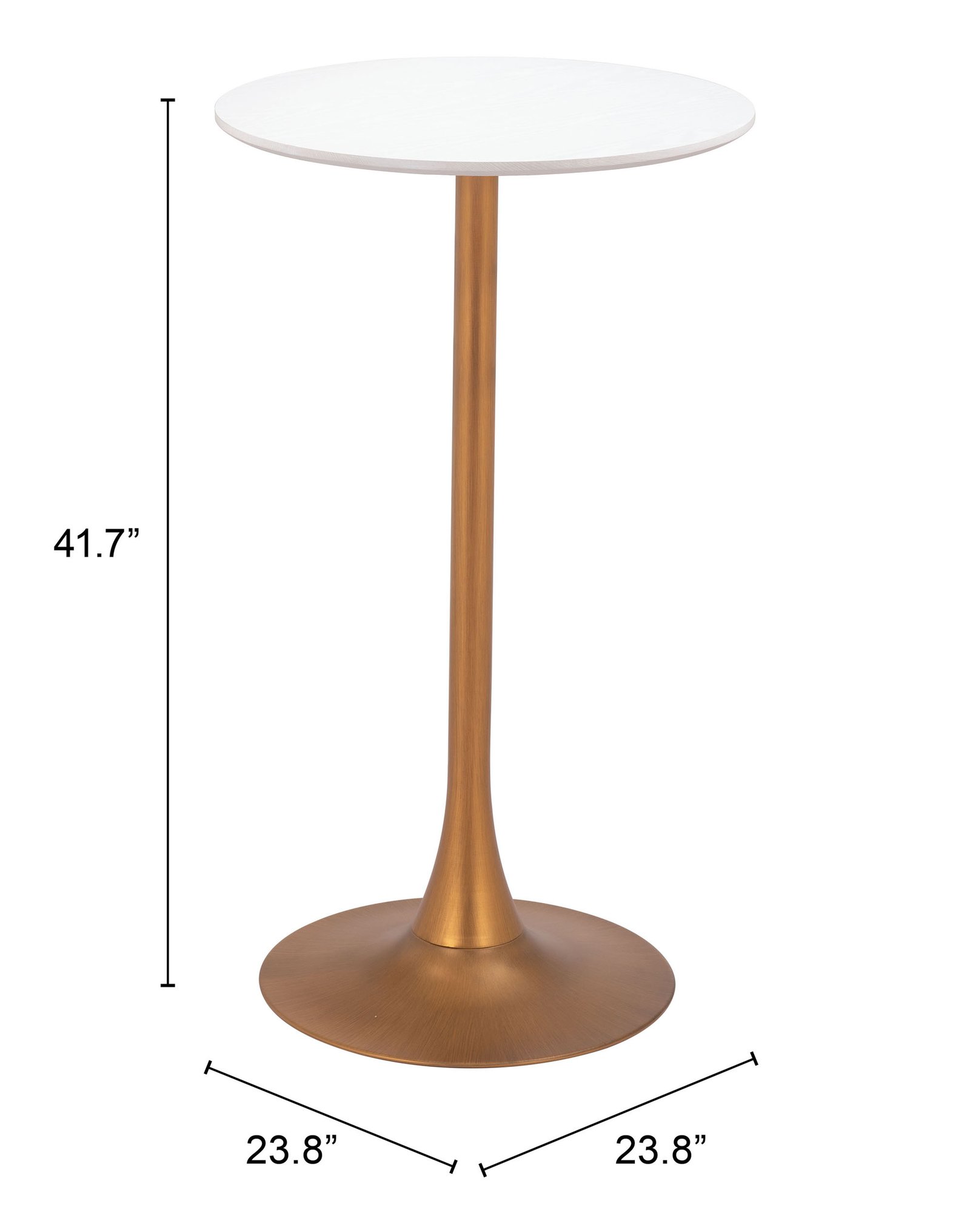 Auray Bar Table White & Gold - Image 7
