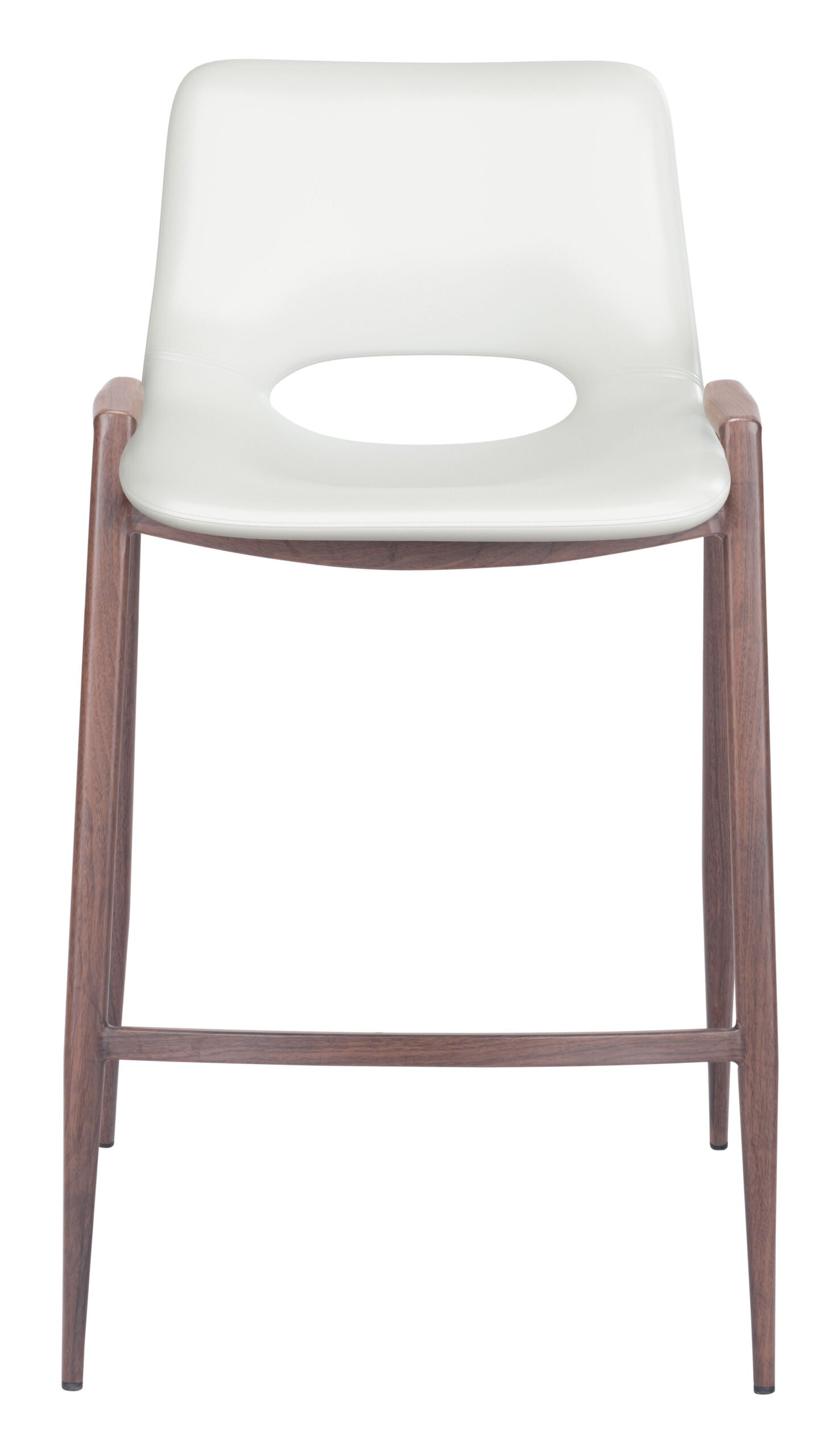 Desi Counter Stool (Set of 2) White & Walnut - Image 5
