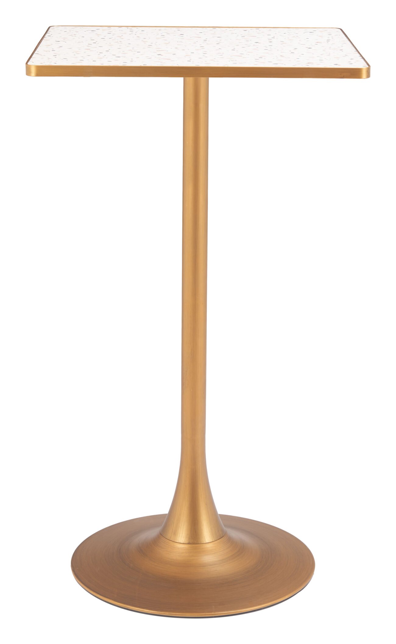 Spot Bar Table Beige & Gold - Image 2