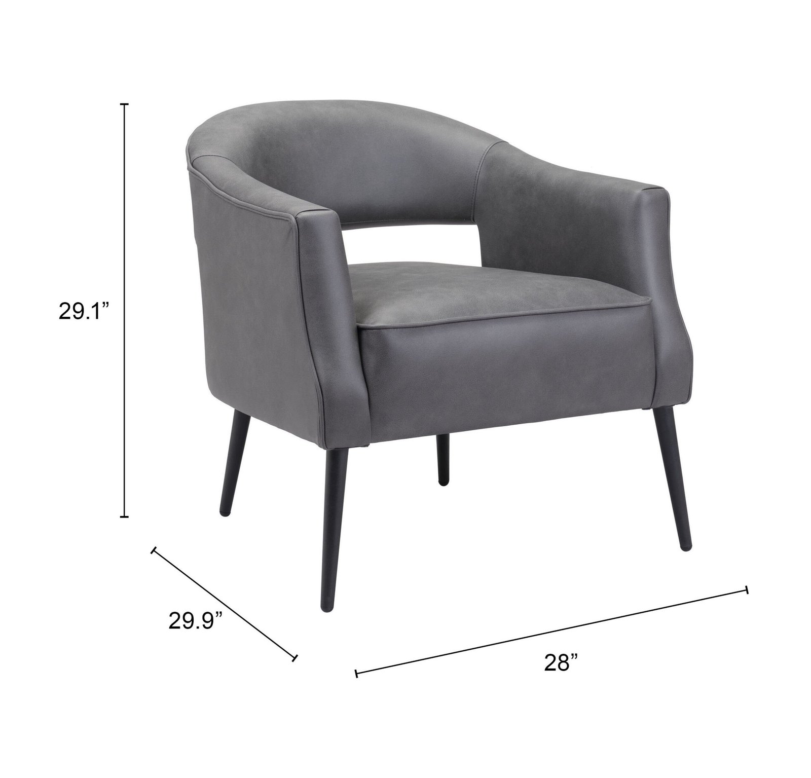 Berkeley Accent Chair Vintage Gray - Image 11