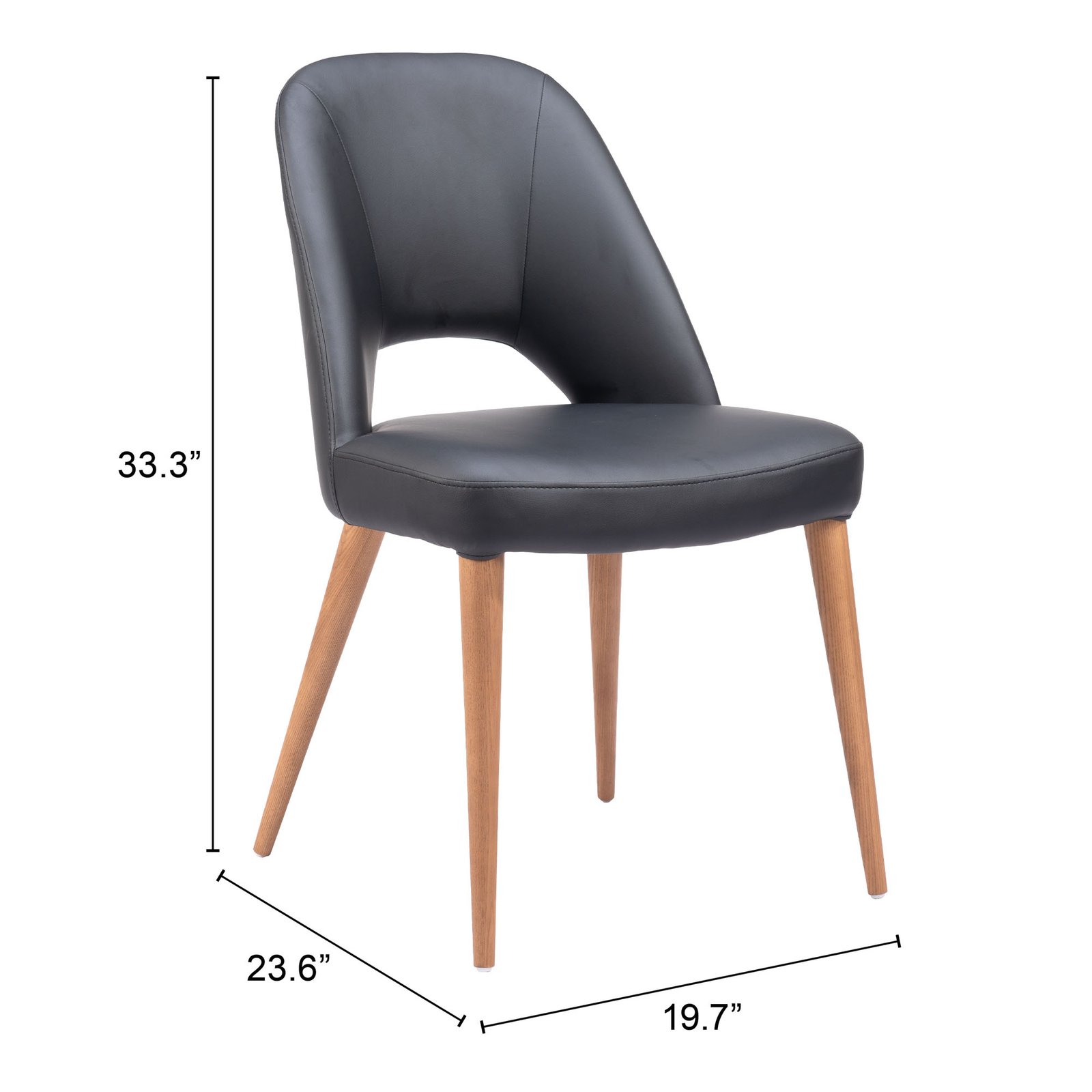 Leith Dining Chair (Set of 2) Black - Image 9