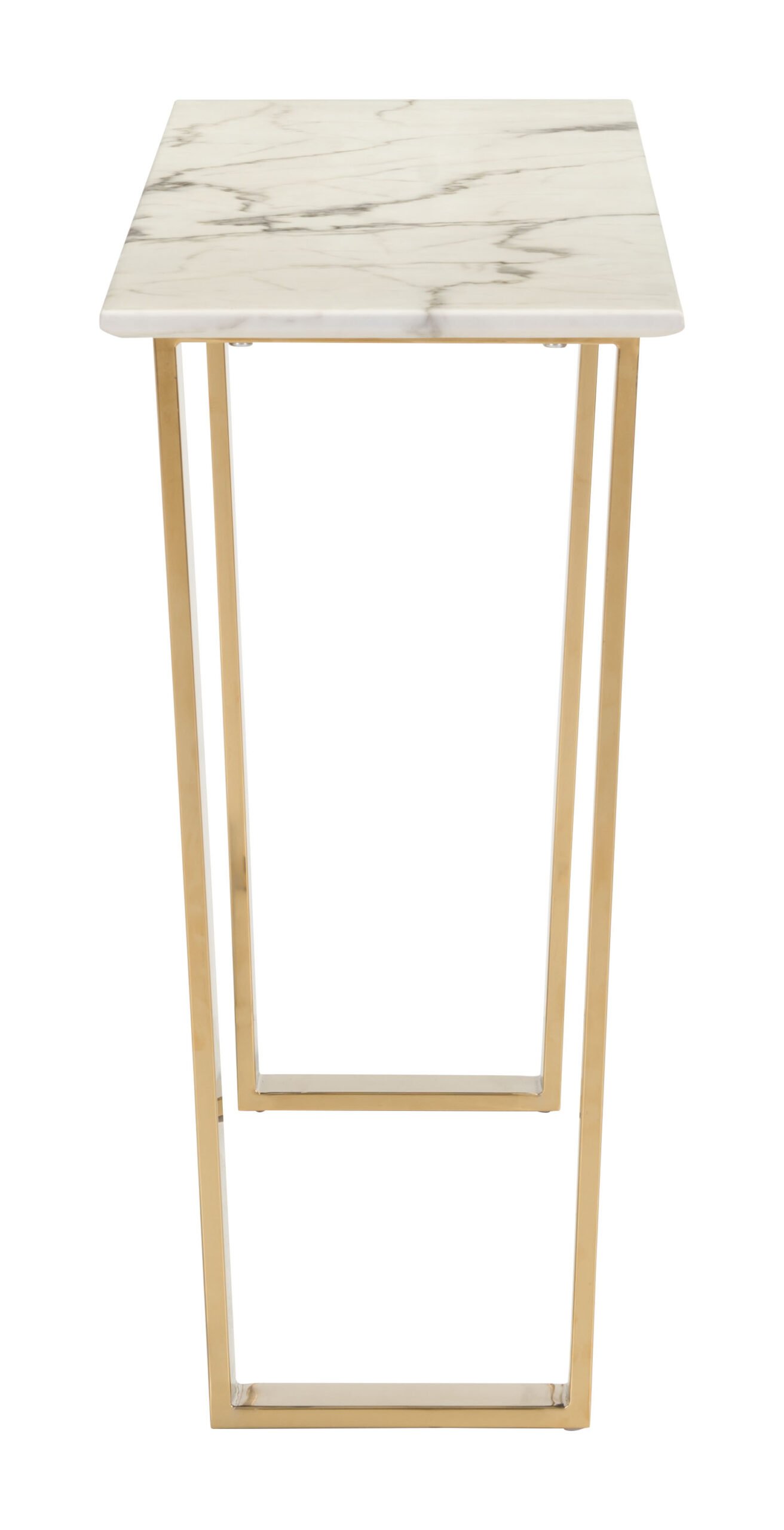 Atlas Console Table White & Gold - Image 3