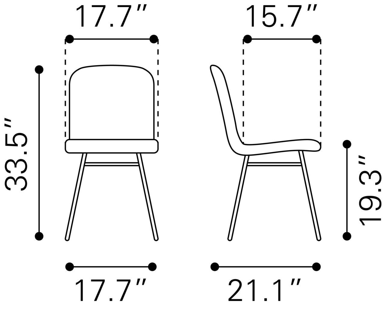 Var Dining Chair (Set of 2) Gray - Image 10