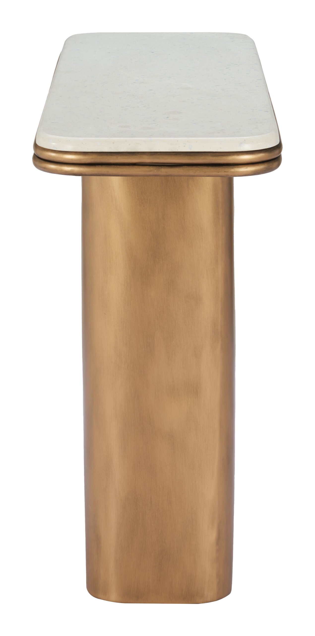 Cher Console Table White & Brass - Image 2