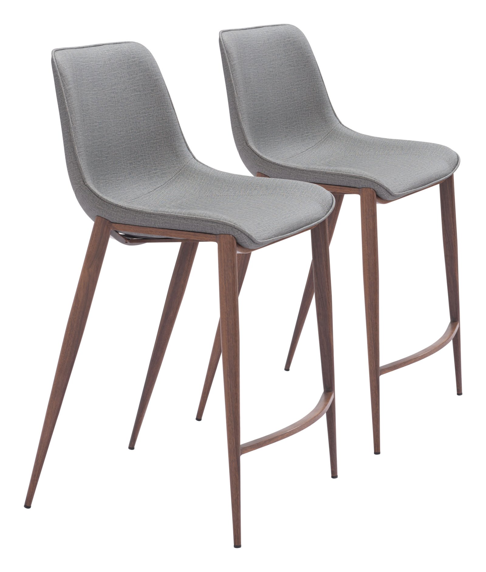 Magnus Counter Stool (Set of 2) Slate Gray & Walnut - Image 10