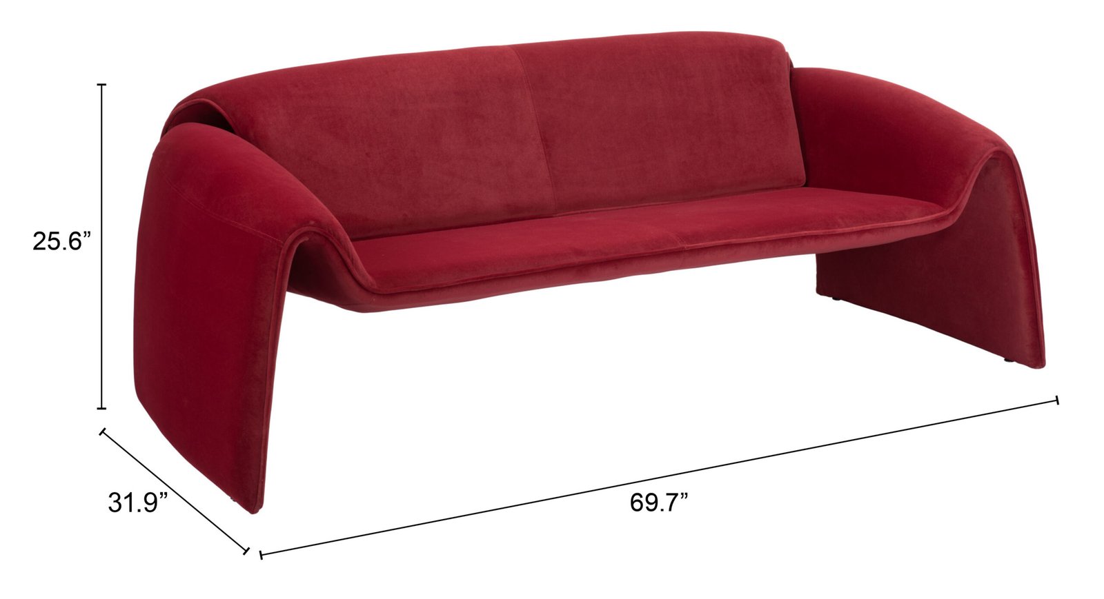 Horten Sofa Red - Image 12