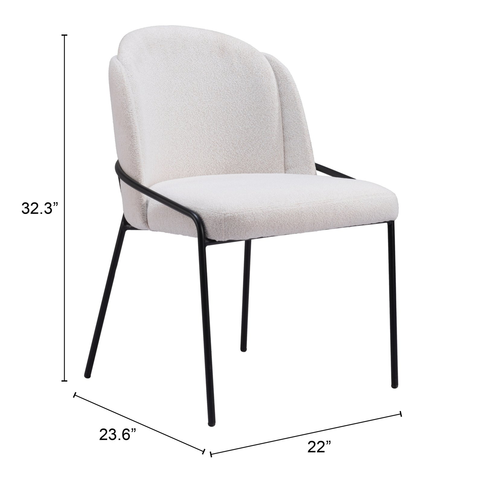 Jambi Dining Chair (Set of 2) Ivory - Image 9