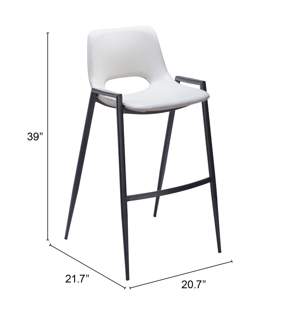 Desi Barstool (Set of 2) White - Image 9
