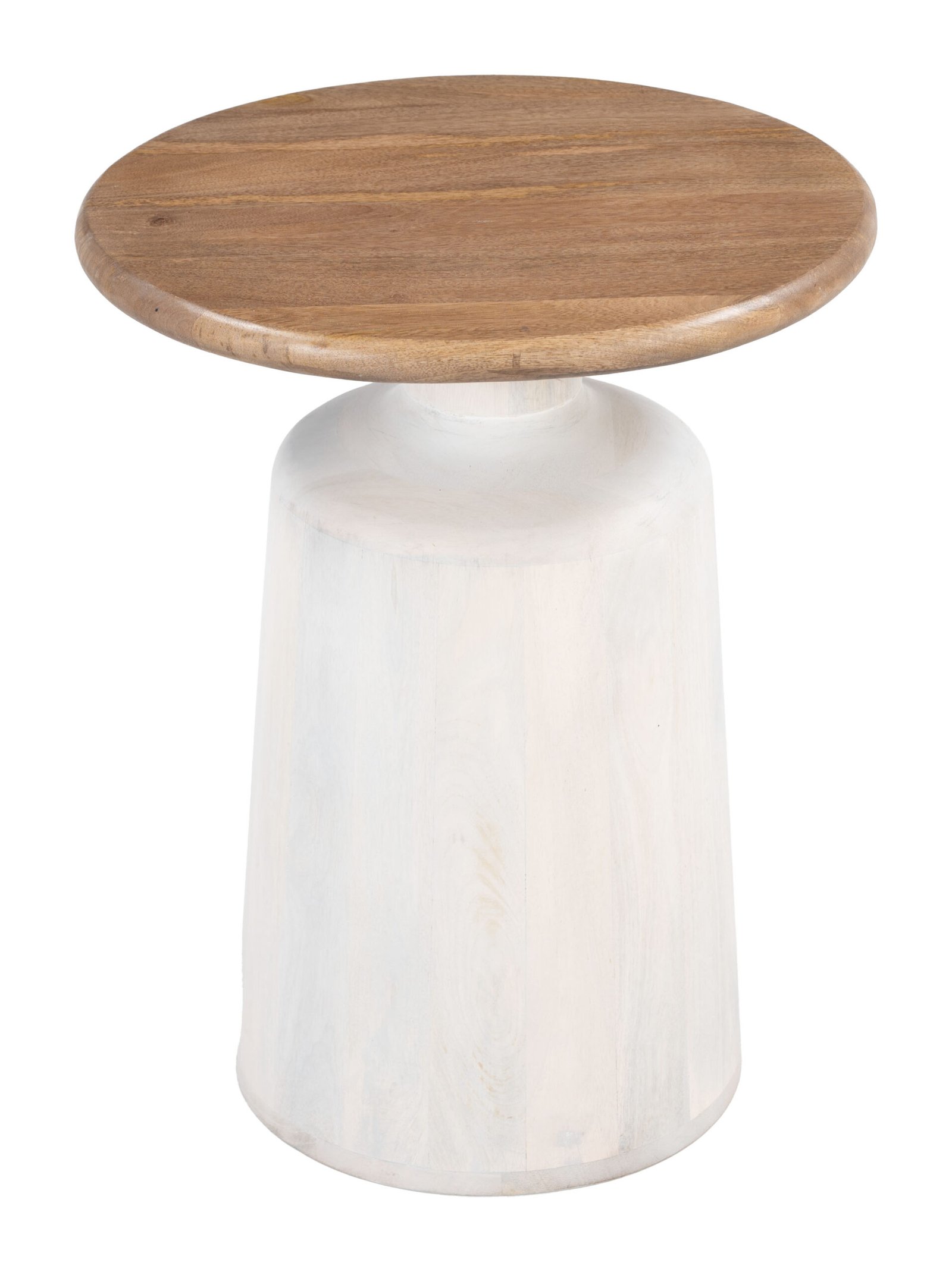 Goblet Side Table Brown & White - Image 2