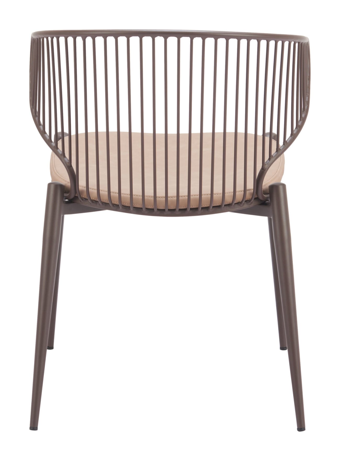 Silues Dining Chair (Set of 2) Taupe & Brown - Image 4