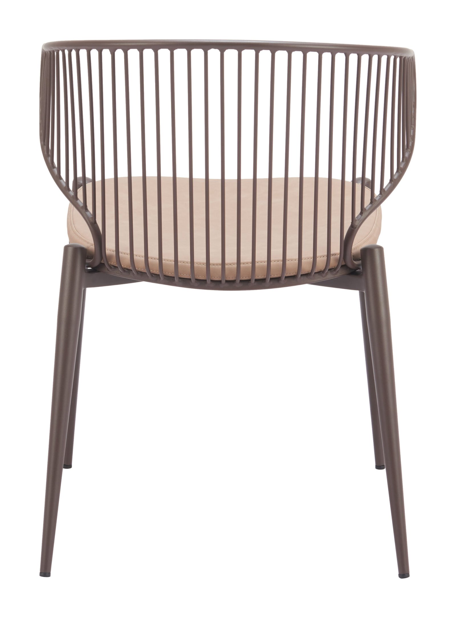 Silues Dining Chair (Set of 2) Taupe & Brown - Image 4