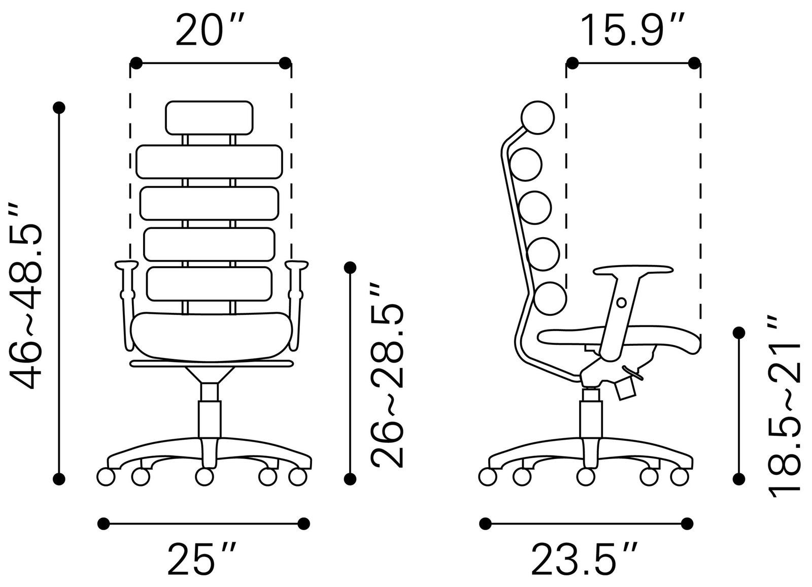 Unico Office Chair White - Image 9