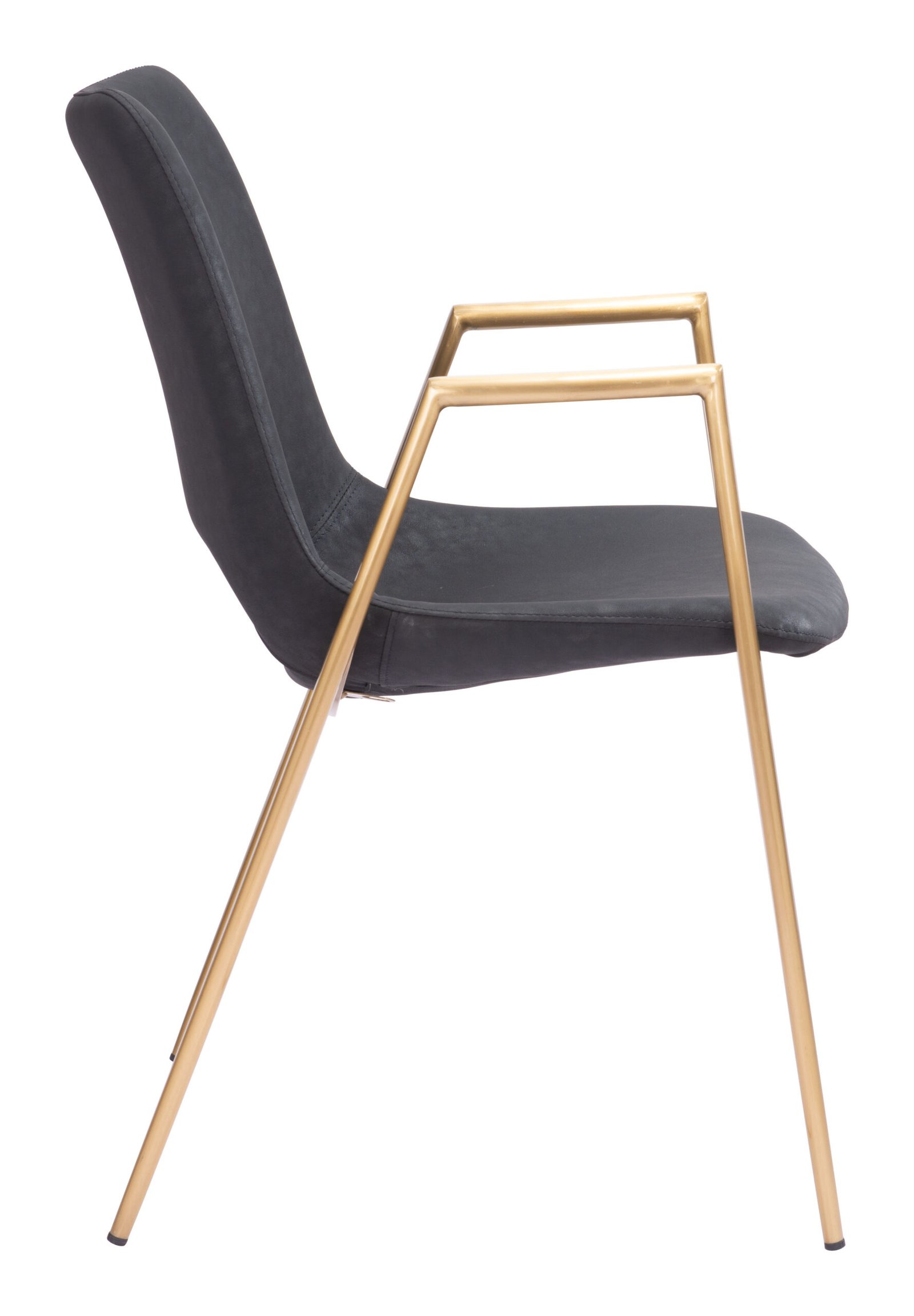 Desi Dining Chair (Set of 2) Black & Gold - Image 4
