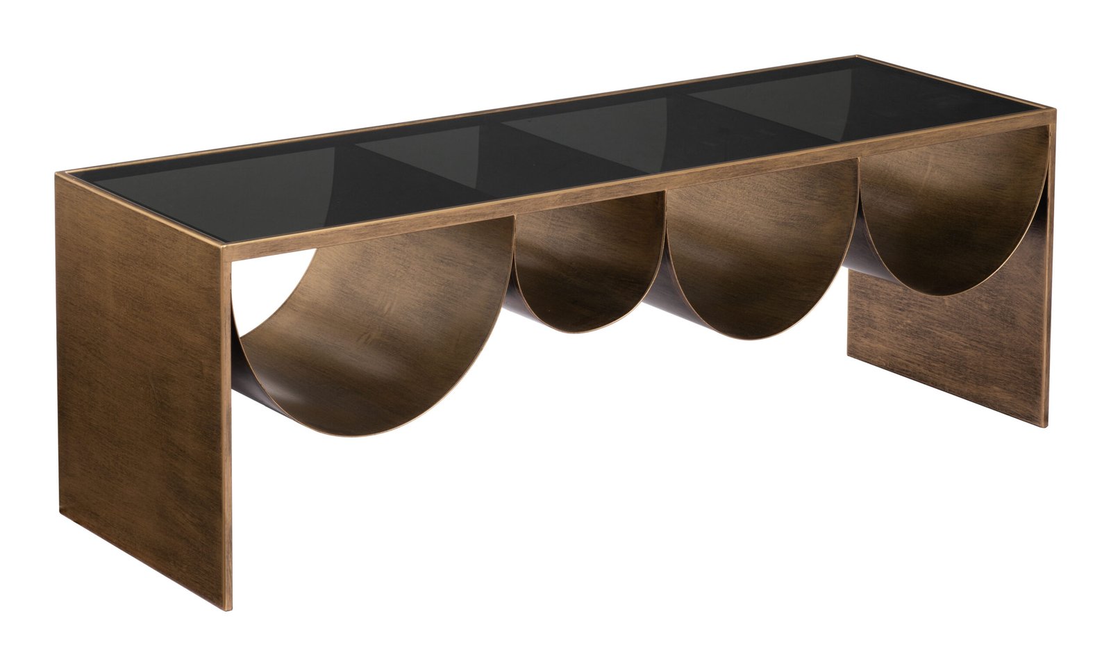 Reed Coffee Table Brass & Black - Image 6