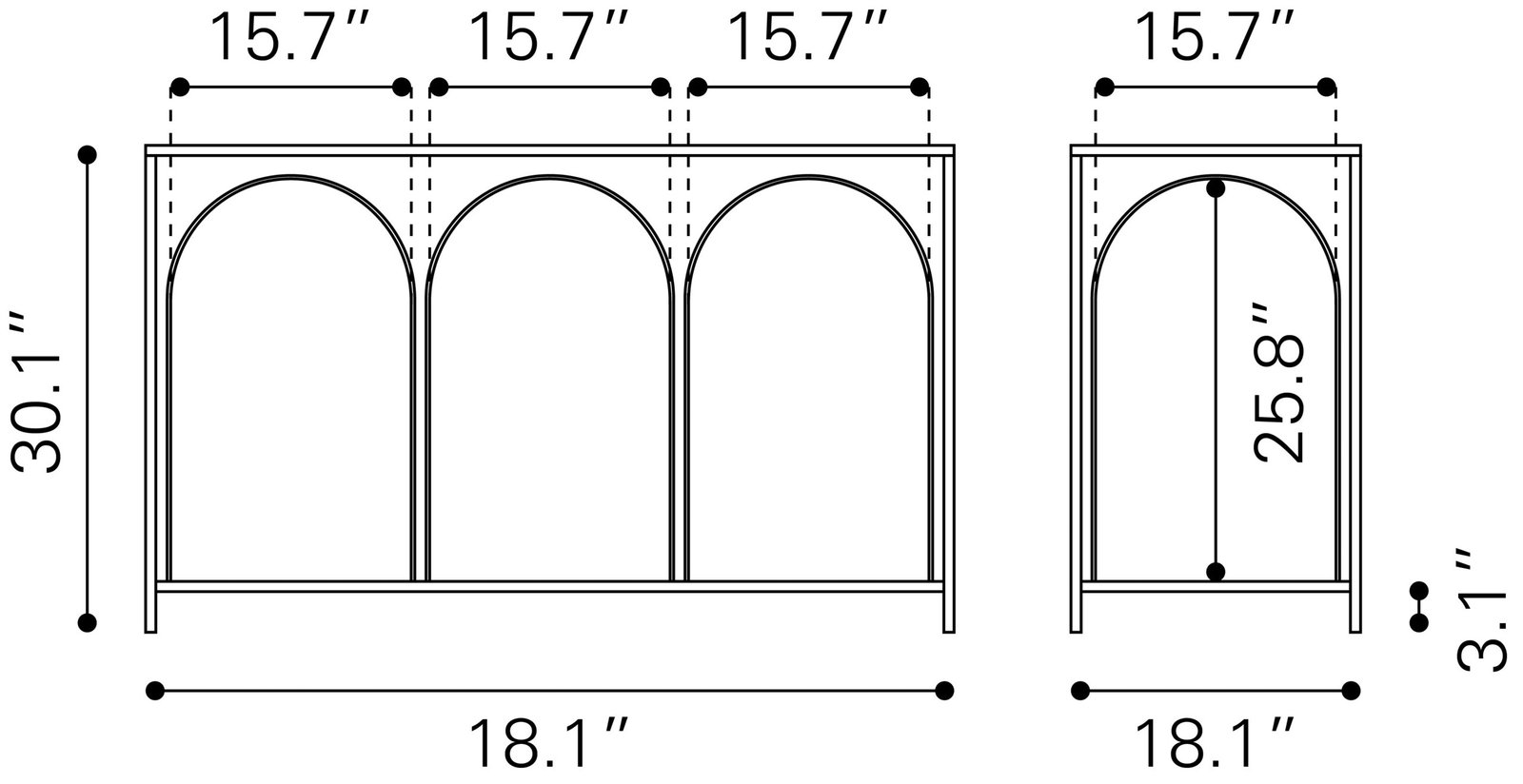 Loriet Console Table Black - Image 7