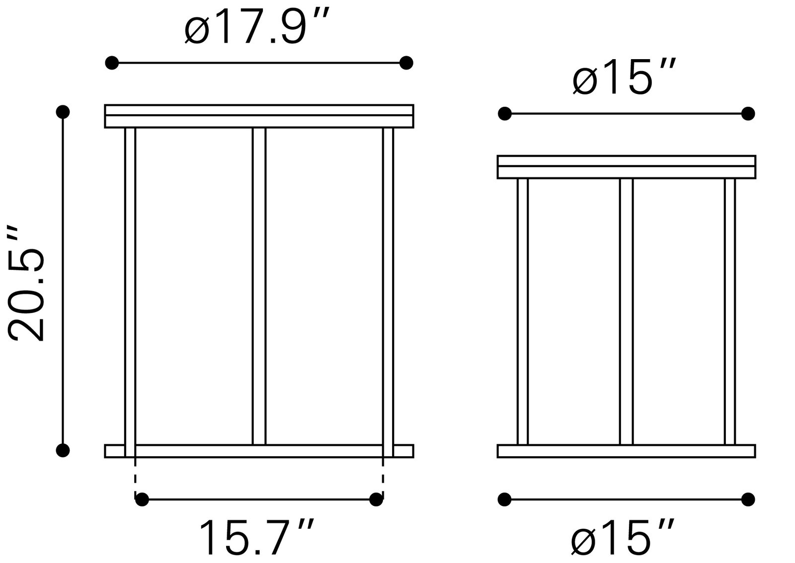 Bari Nesting Table Set (2-Piece) Natural - Image 9