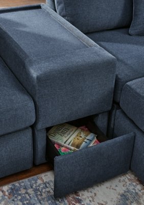 Modmax 4-Piece Sectional Sofa, 3-Piece Sectional Loveseat and Ottoman - Image 23