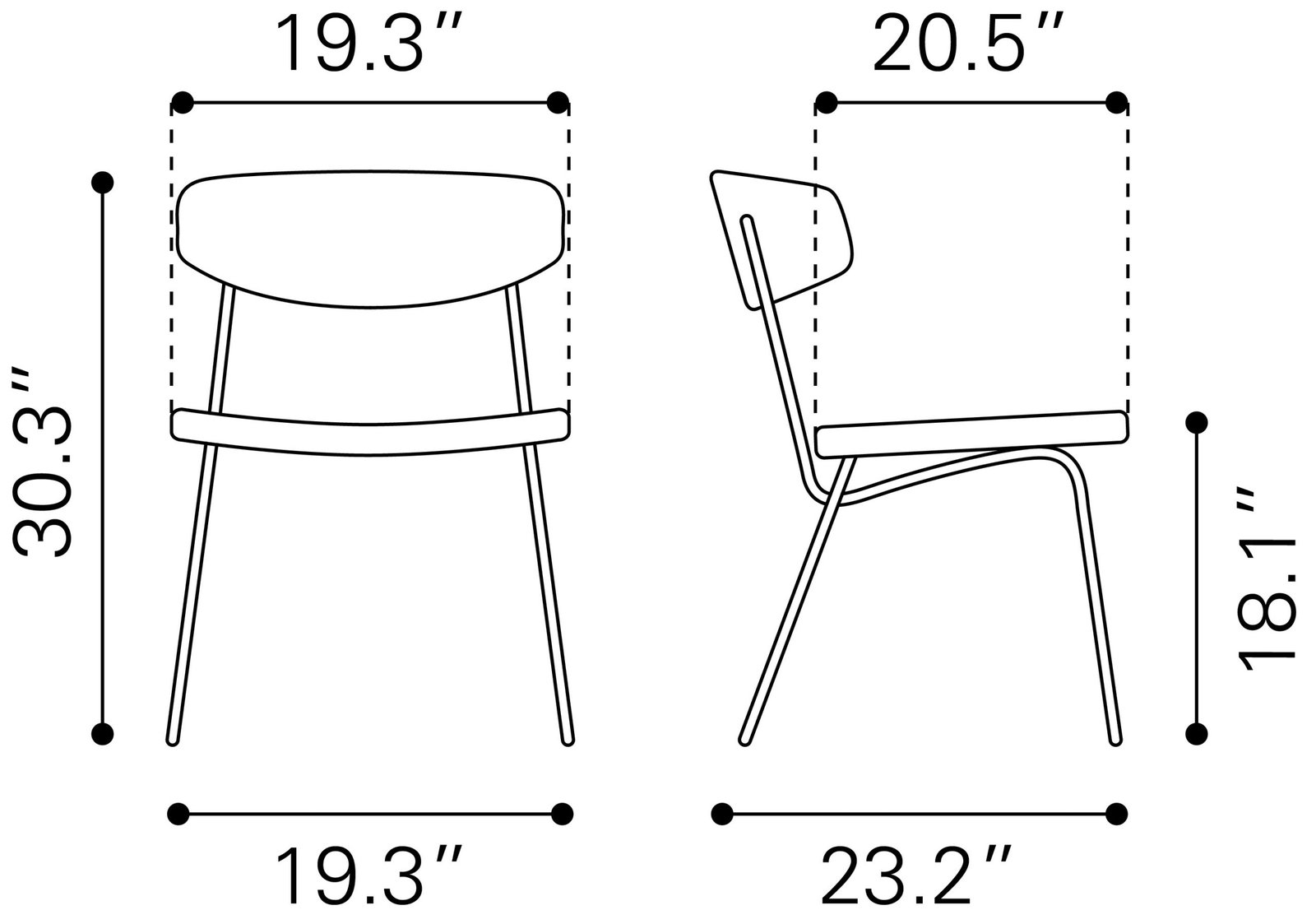 Charon Dining Chair (Set of 2) Vintage Black - Image 11
