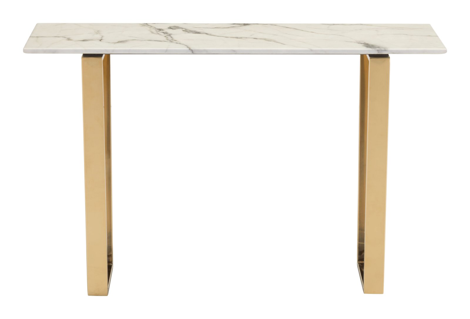 Atlas Console Table White & Gold - Image 4