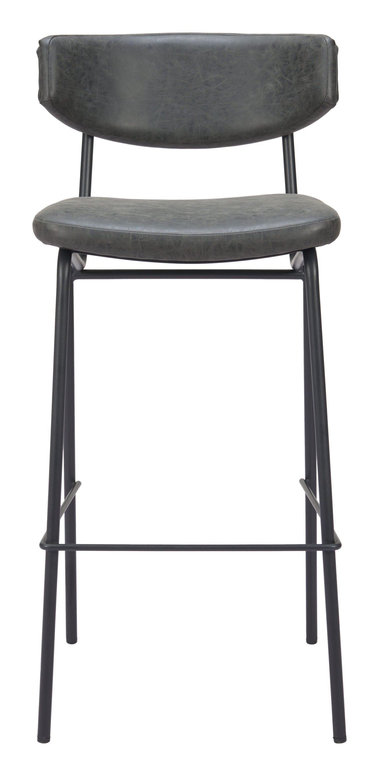 Charon Barstool (Set of 2) Vintage Black - Image 4
