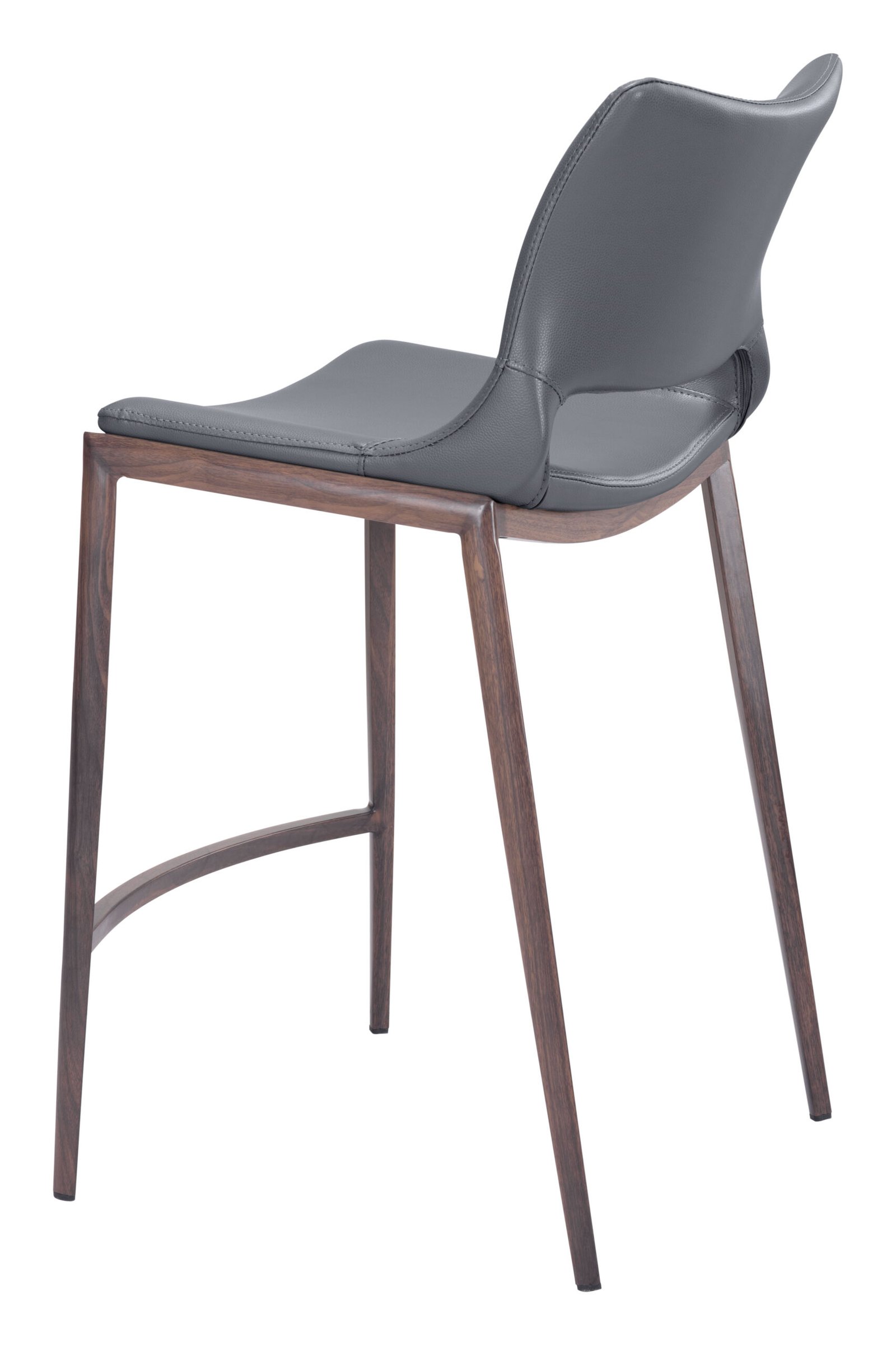 Ace Counter Stool (Set of 2) Dark Gray & Walnut - Image 6