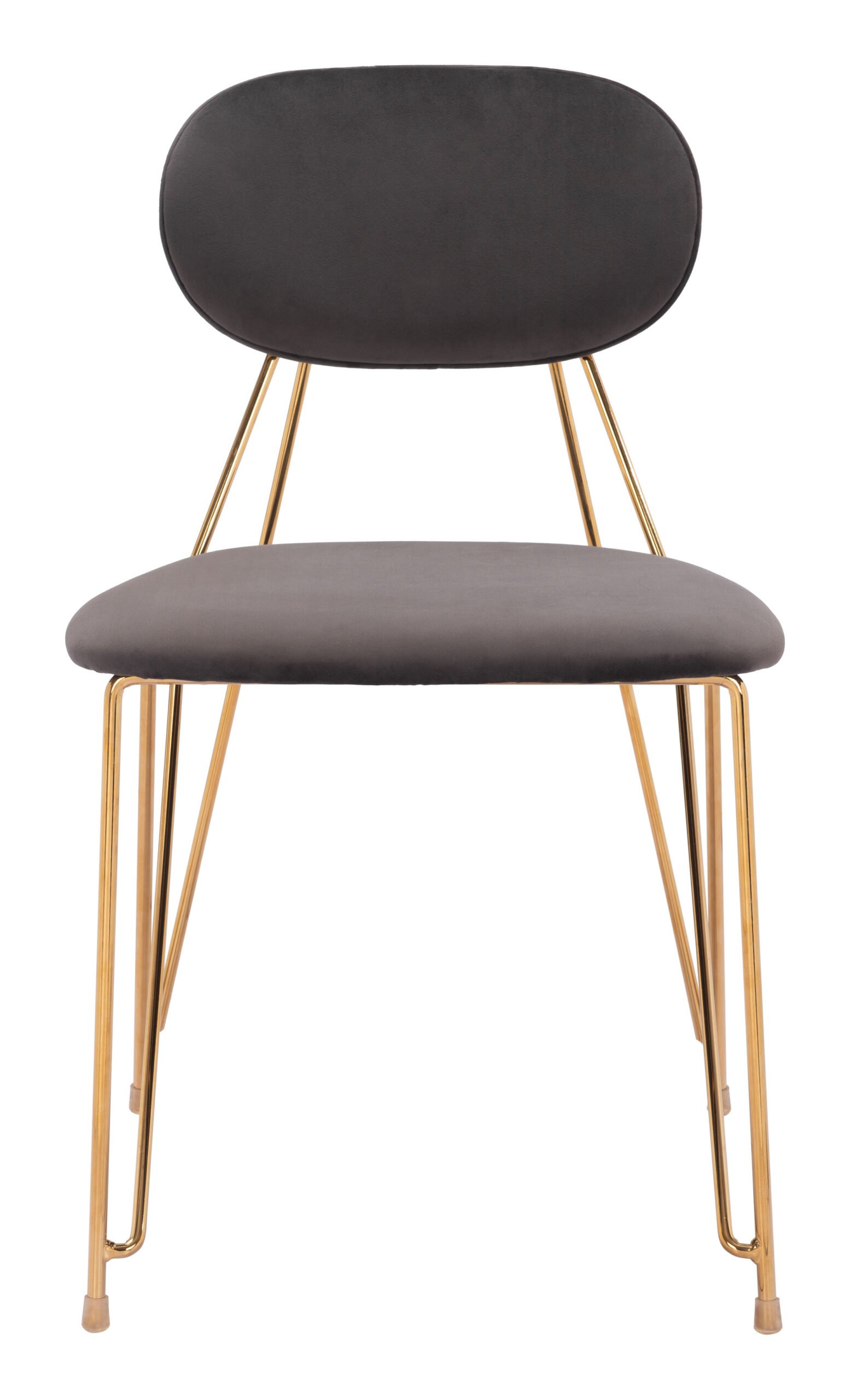 Georges Dining Chair (Set of 2) Gray & Gold - Image 5