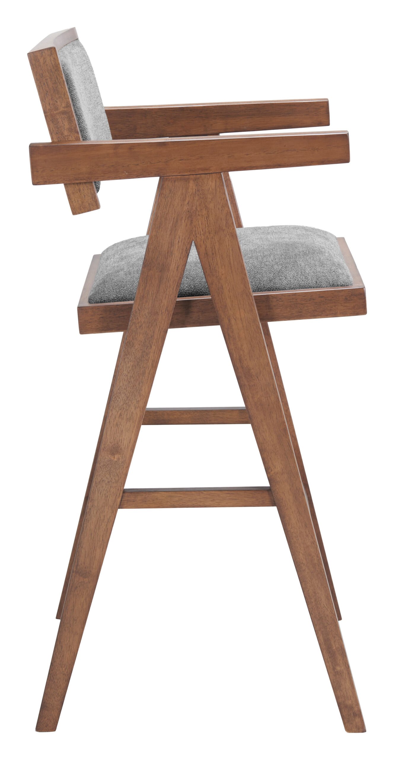 Delhi Barstool (Set of 2) Gray & Walnut - Image 2