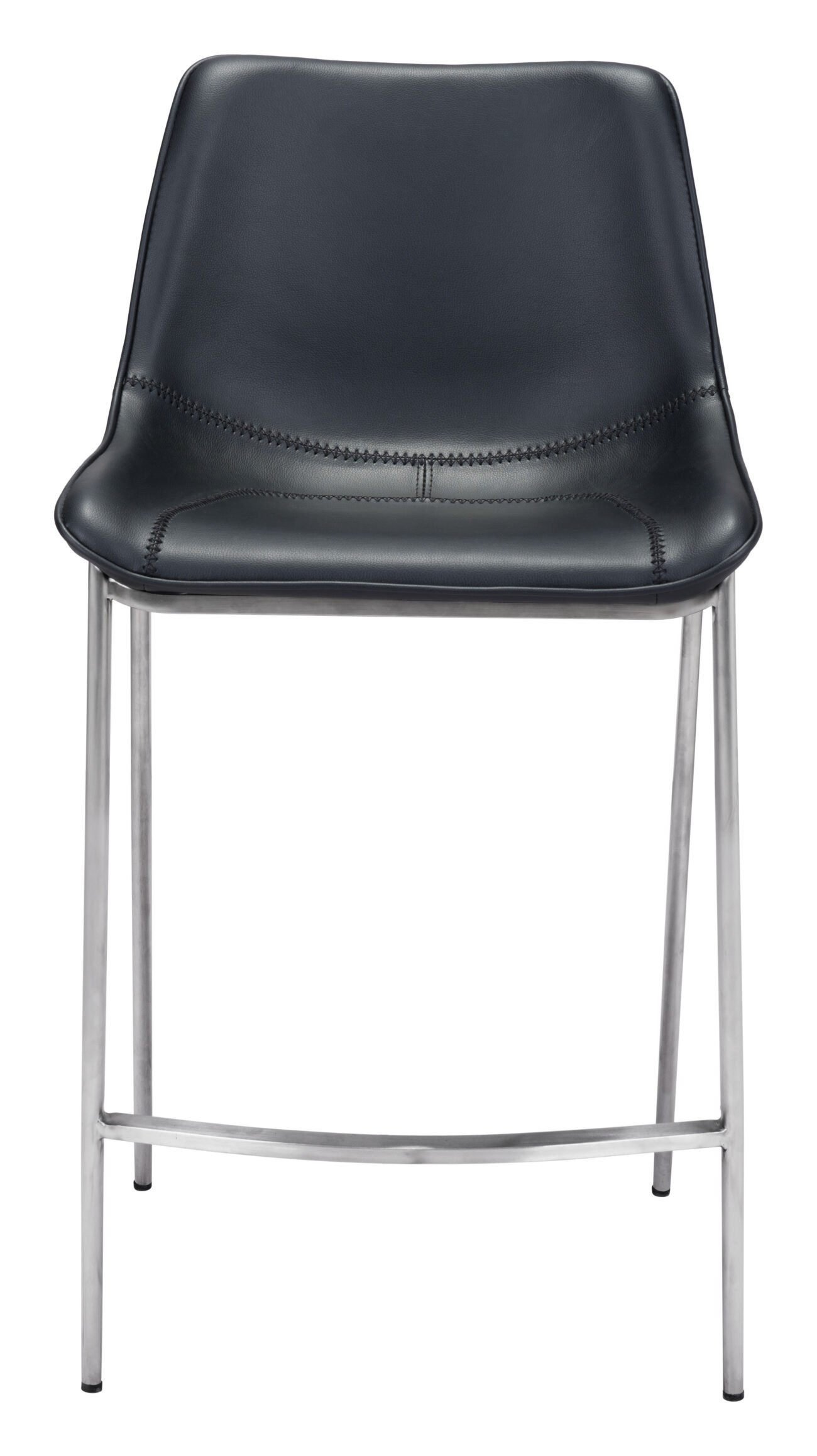 Magnus Counter Stool (Set of 2) Black & Silver - Image 4