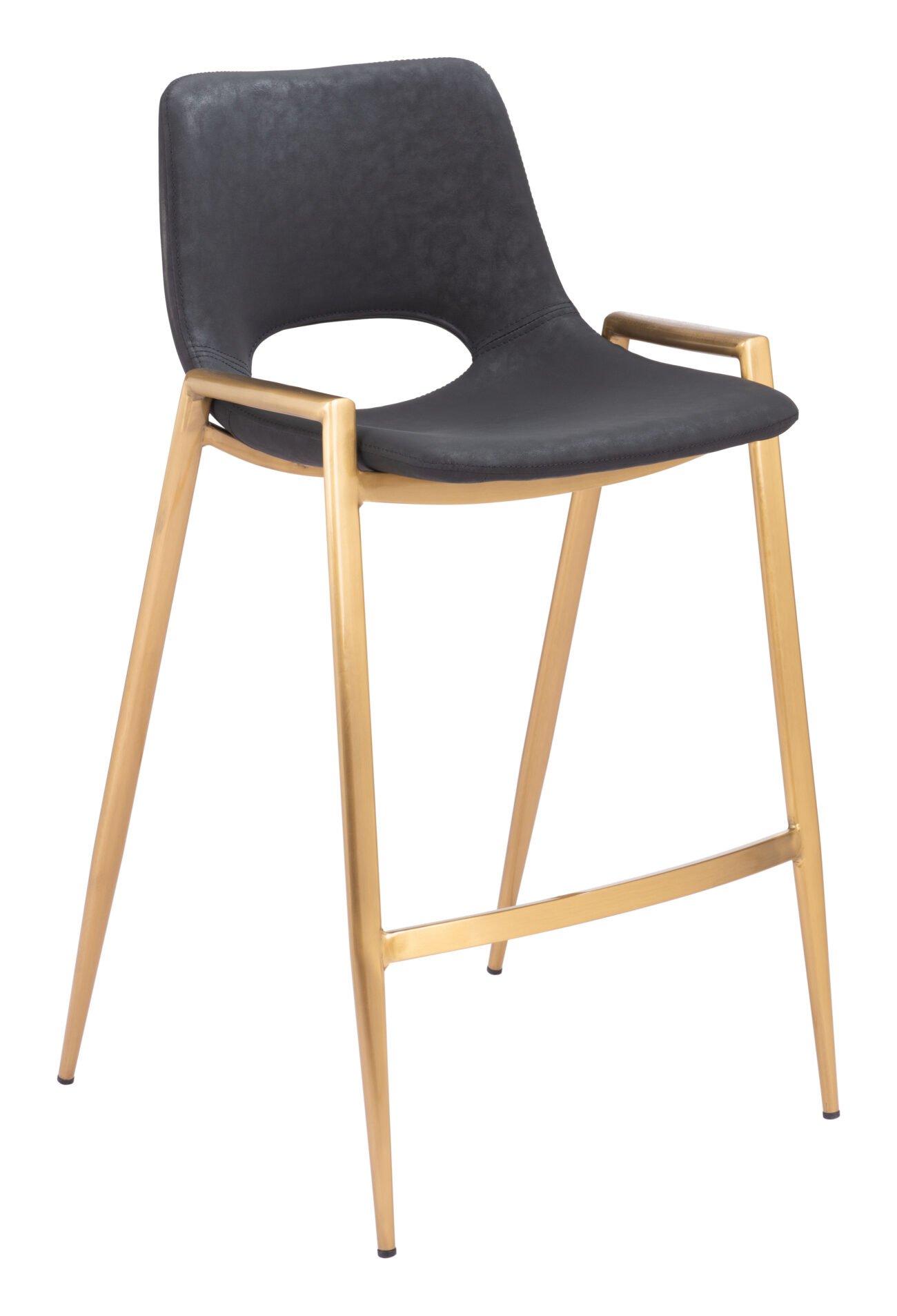Desi Counter Stool (Set of 2) Black & Gold - Image 3