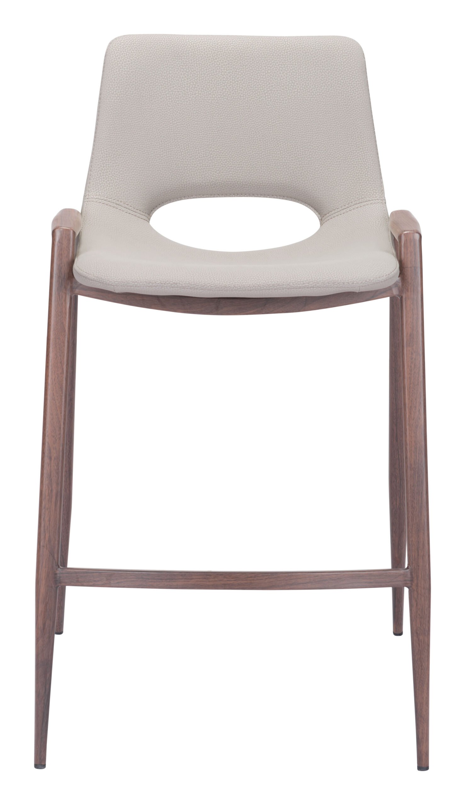 Desi Counter Stool (Set of 2) Beige & Walnut - Image 5