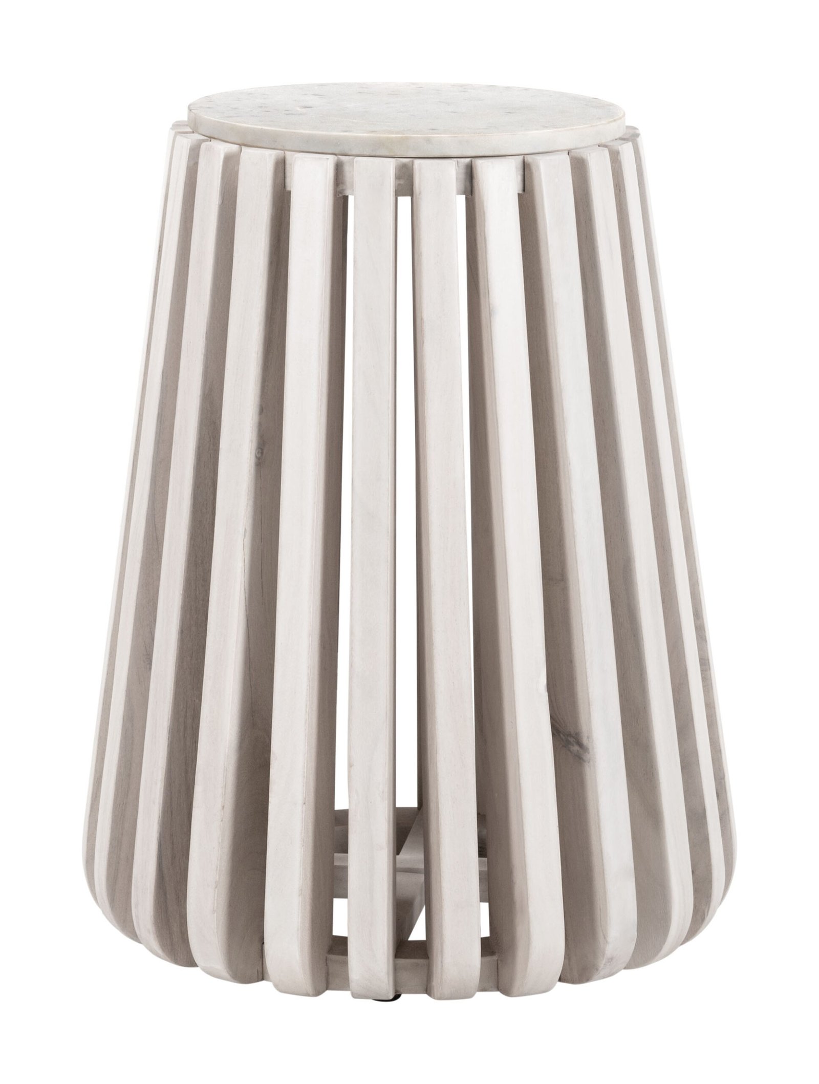 Cyprus Side Table White & Whitewashed - Image 2