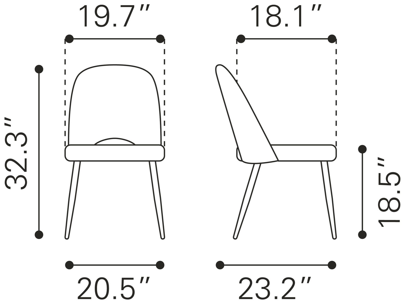 Teddy Dining Chair (Set of 2) Gray - Image 13