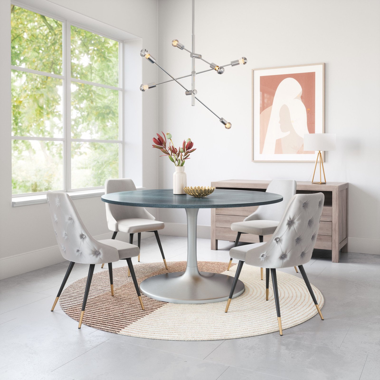 Piccolo Dining Chair (Set of 2) Gray - Image 2