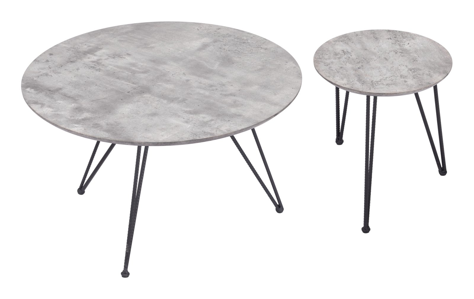 Kerris Coffee Table Set (2-Piece) Gray & Black - Image 6