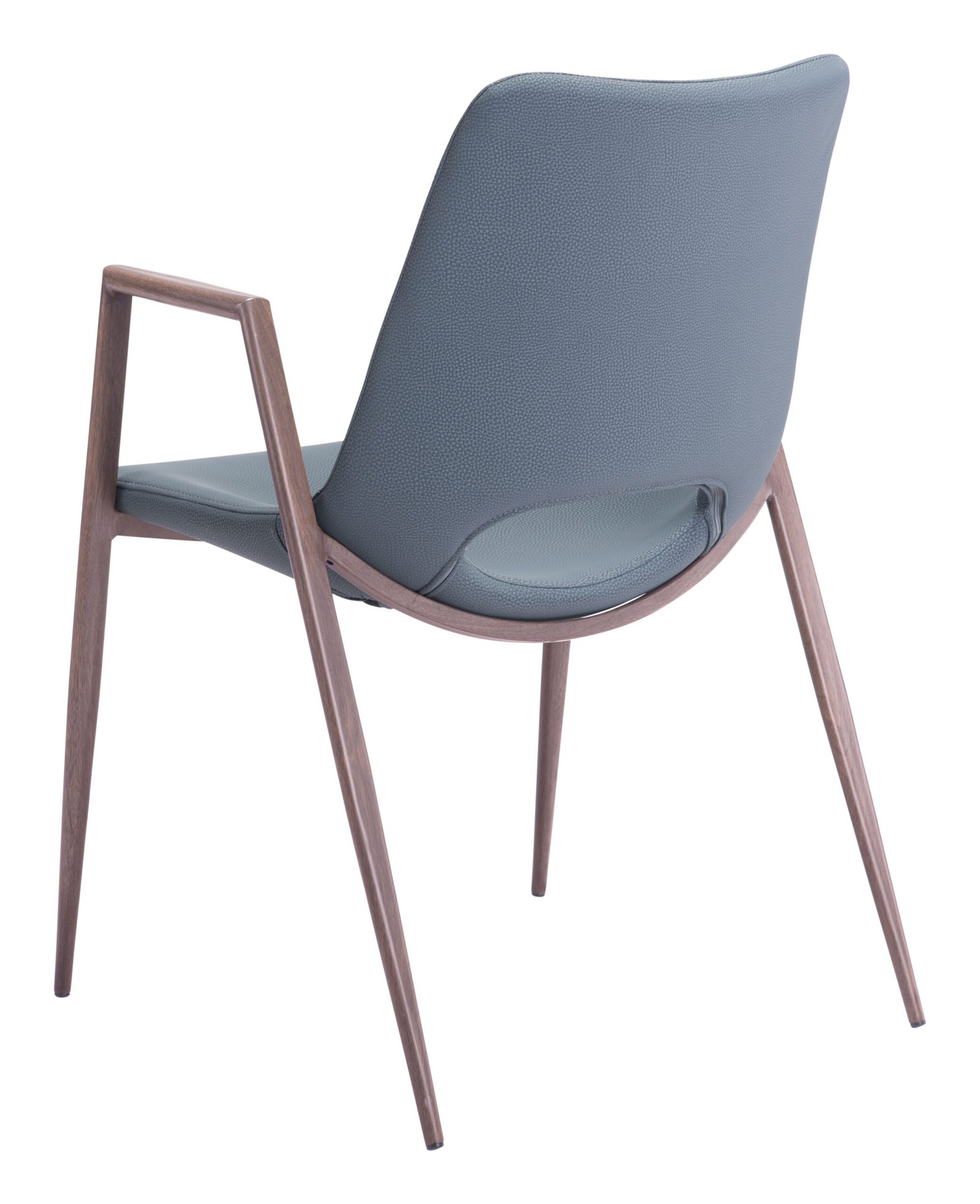 Desi Dining Chair (Set of 2) Azure Gray & Walnut - Image 7