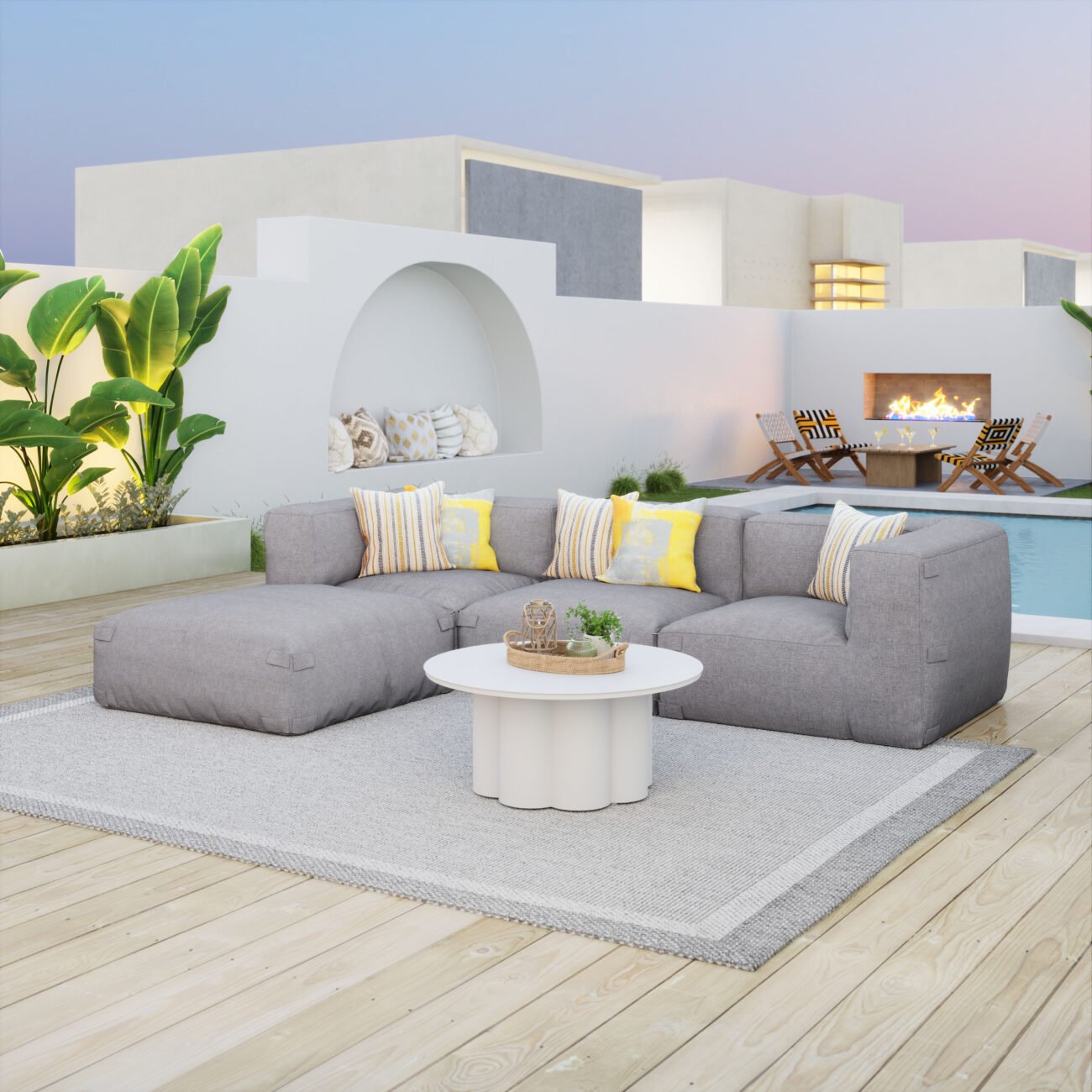 Palmier Coffee Table White - Image 2
