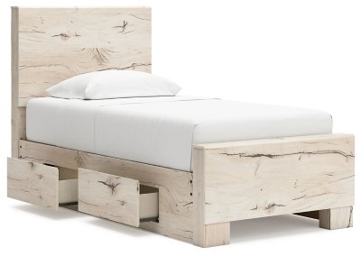 Lawroy Twin Panel Bed with Storage and Nightstand - Image 4